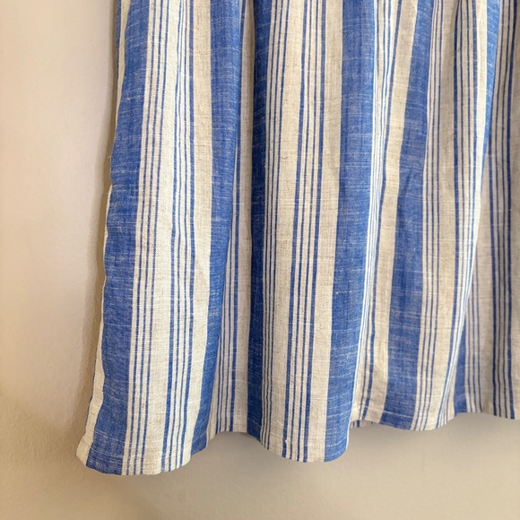 3/$10⚡️Torrid Blue & White Striped Knee Length Skirt with Elastic Waist - Picture 12 of 14